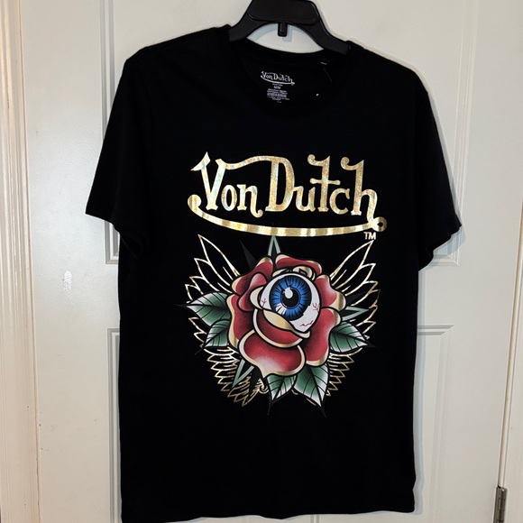 Von Dutch Men's Rose Gold Foil Standard Tee - Picture 2 of 5